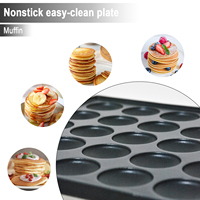 Machine à muffins commerciale 25 trous 850W, antiadhésive, électrique, en acier inoxydable, pour mini-gâteaux et crêpes, idéale pour les snack-bars