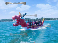 Bateau banane gonflable commercial Dragon pour sports nautiques, remorquable pour jet ski, pontons et tubes gonflables
