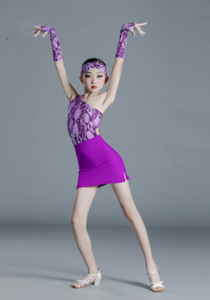 Vestido de baile latino <span class=keywords><strong>para</strong></span> niños Vestido de actuación de práctica profesional de otoño e invierno <span class=keywords><strong>para</strong></span> niñas <span class=keywords><strong>Traje</strong></span> de estampado de leopardo rojo neto - Product Image 3