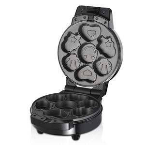 Petit-déjeuner 3 en 1 beignet électrique Mini <span class=keywords><strong>gaufrier</strong></span> rond Cookie Biscuit faisant <span class=keywords><strong>gaufrier</strong></span> avec 3 assiettes <span class=keywords><strong>amovibles</strong></span> - Product Image 3