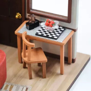 La recherche de maman : Une histoire romantique d'amour entre les <span class=keywords><strong>parents</strong></span> âgés - <span class=keywords><strong>Maison</strong></span> de poupées en bois à assembler, cadeau artisanal du Guangdong pour les 14 ans et plus - Product Image 3
