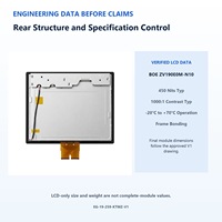 19 Zoll Industrieller Touchscreen LCD-Panel 10-Punkt PCAP 450 Nits LVDS USB Touch-Display-Modul für Automatisierungsgeräte
