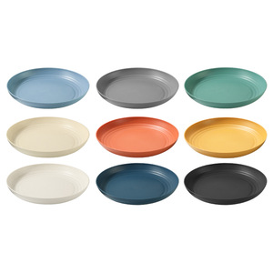 Eco Friendly Wheat Straw Dinner <b>Plate</b> Set Food Grade Unbreakable Plastic Fruit Tray <b>Snack</b> Tray for Kids Restaurant Home Picnic - Product Image 4