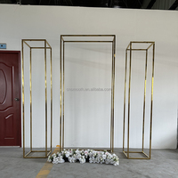 Arche de mariage noire de haute qualité, support de toile de fond en métal pour événements de mariage