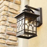 Lanterne murale solaire LED de style antique européen, en aluminium, pour extérieur, villa, jardin, étanche, couleur personnalisée, pour rue