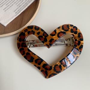 กิ๊บติดผมลายเสือดาวสไตล์เกาหลีแบบวินเทจสำหรับผู้หญิง ดีไซน์เรียบง่าย สวยหรู ประดับดาว - Product Image 4