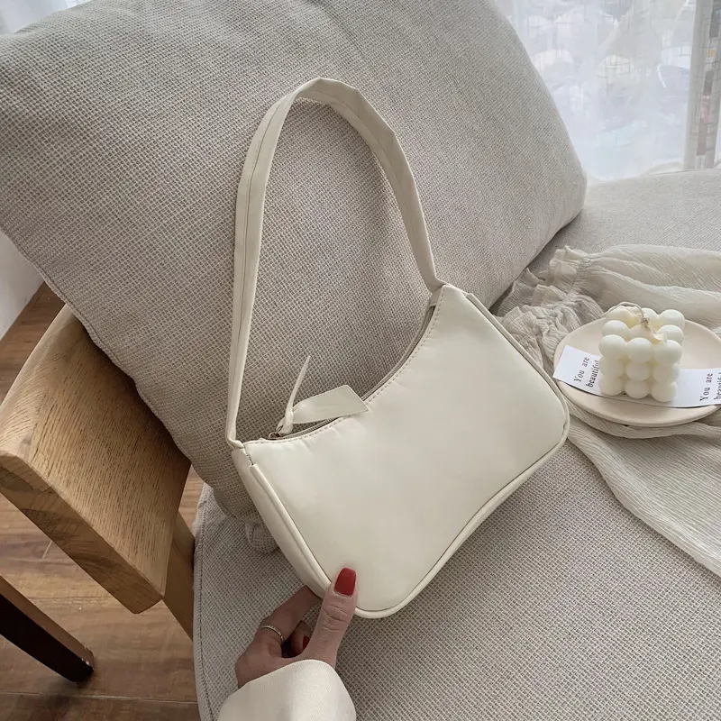 Tas Totes Retro untuk wanita, tas jinjing bahu Retro elegan polos kulit Pu dompet modis