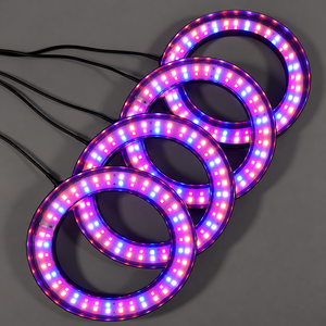 Lampe de culture LED 15W avec quatre anneaux halo, couleurs de lumière sélectionnables et contrôle par minuterie pour l'entretien des plantes à domicile et la verdure intérieure - Product Image 6