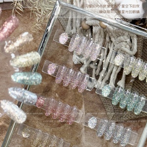 Kit de vernis à ongles gel UV pailleté Flash, logo personnalisé, gel à ongles scintillant à retirer par trempage pour fournisseur de salons - Product Image 4