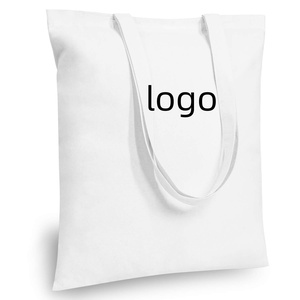 Custom Printed Recycle <b>Plain</b> Organic Cotton <b>Canvas</b> Tote Bag <b>Large</b> Reusable <b>Canvas</b> Cotton Shopping Bag With Logo - Product Image 1