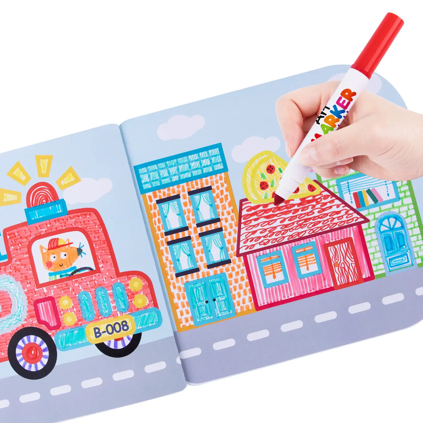 Livro de colorir não-tóxico para crianças, brinquedos de desenho e desenho, livro de desenho mágico para crianças