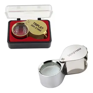 Vente directe d'usine pas cher prix 30X plastique ABS loupe LED loupe 60X acrylique bijoutiers loupe