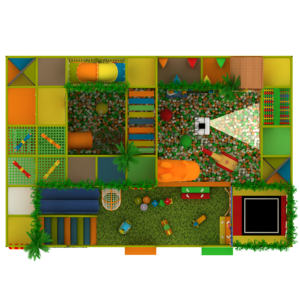 เครื่องเล่นในร่มธีมไดโนเสาร์เครื่องเล่นในร่มสนามเด็กเล่นแบบนุ่มพร้อมสไลเดอร์ขนาดใหญ่ - Product Image 4