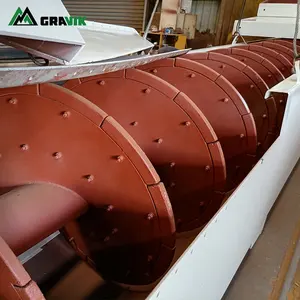 175 Tph Spiral Screw Log Sand Washing Plant Optimized Designed Silica Sand Washer Equipment