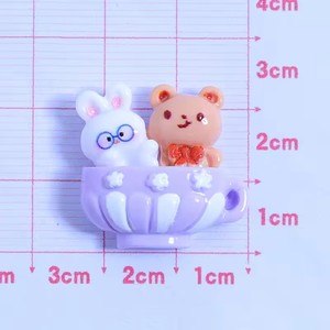 Nuevos cabujones <span class=keywords><strong>de</strong></span> resina con parte posterior plana <span class=keywords><strong>de</strong></span> oso <span class=keywords><strong>de</strong></span> conejo Kawaii, modelo temático <span class=keywords><strong>de</strong></span> Parque <span class=keywords><strong>de</strong></span> Atracciones Artificial para la fabricación <span class=keywords><strong>de</strong></span> joyas - Product Image 4