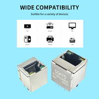 Conector Hembra RJ45 Cat7 de Alta Precisión, Blindado EMI, Resistente a Impactos, de Metal Latón, Aprobado por ETL, para Montaje en Cable, Uso Aeroespacial