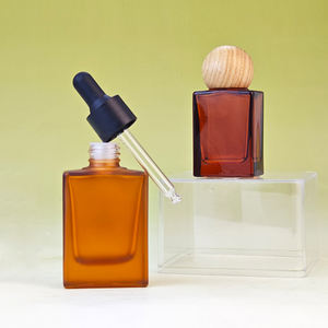 Flacon compte-gouttes en verre brun de protection UV de 0.5oz 1oz avec col à vis, récipient en vrac en gros pour les soins de la peau et les parfums de bricolage - Product Image 6