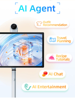 Téléviseur intelligent Android HD avec écran tactile LCD de 27 pouces, station d'alimentation, home cinéma, écran rechargeable