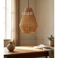 Luminaire suspendu en corde de chanvre, lustre moderne nordique pour salon, chambre, café, restaurant, modèle RP0508