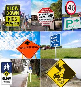 Cartello Stradale Riflettente Segnale di Avvertimento per la Sicurezza Stradale Realizzato in Pannello Composito di Alluminio - Product Image 5