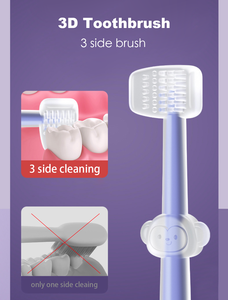 Étui en plastique de voyage sans Bpa, 3 pièces, anneau de dentition Ultra doux, brosse à dents à 3 côtés en Silicone, brosse à dents d'entraînement pour bébé et enfant - Product Image 5
