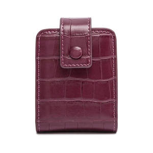 נרתיק איפור נייד מעור PU עם לוגו בהתאמה אישית, מראה מובנית, סגירה מגנטית, נרתיק קוסמטיקה מיני נייד - Product Image 2