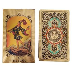 Baraja de Tarot Clásica Rider-Waite con Lámina Dorada, Diseño Artístico Completo y Colorido con Patrón Solar en la Parte Posterior - Product Image 1