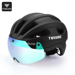 TOSUOD双运动头盔，用于道路越野车骑行新型户外安全设备变色磁性护目镜十字图案 - Product Image 6