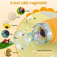 Stem Educational Toys Kids Microscope Camera Portable Kit Science Experiment Handheld Microscope for Science & Engineering Toys