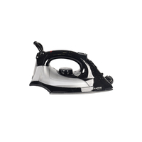 Fer à vapeur électrique de sécurité EASTON noir 1600W avec voyant lumineux et cordon d'alimentation de 2m pour chambre d'hôtel