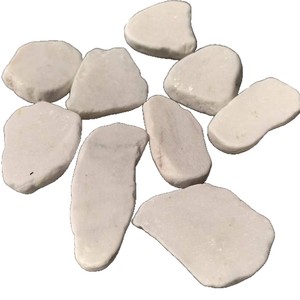 Galets de marbre blanc 3-9cm, pierres naturelles irrégulières pour pavage de jardin, aménagement d'aquarium - Product Image 4