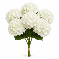 Pemasok Cina Bunga Hydrangea Buatan untuk Dekorasi Pernikahan, Latar Belakang Meja Utama Hotel, Simulasi Tinggi