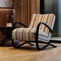 Fauteuil inclinable vintage français en acier, style mid-century, une place, avec accoudoirs, pour salon, chambre, balcon