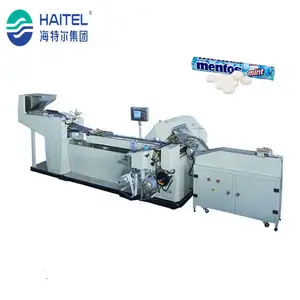 Automatische süße Zucker Vitamin Mentos Tablette Candy Paper Roll Wrapping Packing Machine