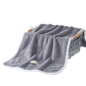 Toallas de Coral Fleece 35x75cm 125g Suaves Absorbentes Sin Pelusas para Cara y Manos, Uso Doméstico y de Regalo, Color Sólido Rectangular - Product Image 5