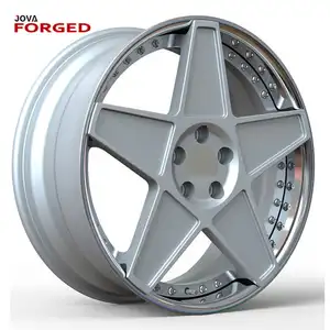 Popular 2 piece Wheels Style 5 Spoke Star Wheels 22 inch Rims 5x130