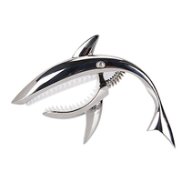 Capo de requin de guitare de haute qualité en alliage de zinc pince de réglage facile à saisir pour guitares électriques acoustiques capo de requin (noir/or/argent)