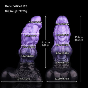 YC-2192 Dragon monstre gode énorme pénis avec ventouse grosse bite gode en Silicone jouet sexuel pour adultes - Product Image 3