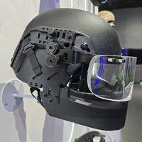 Casque tactique stable à haute protection HS, visière de protection transparente, matériau ABS, léger, durable, sans sangle, personnalisable