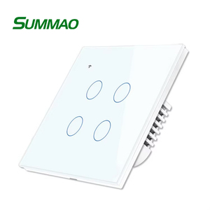 SUMMAO 86型家用Wifi智能手机遥控触摸墙壁开关插座黑白金色三色 - Product Image 1