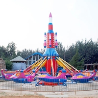 Manèges d'amusement en plein air à contrôle de soi Happy Set Sail Rotating Airplane Metal and Steel Material for Amusement Parks