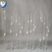 YOUYIZUO Candelabre à 9 bras en Balsa, grand modèle, pour mariage et fête, avec verre, pour bougies et centre de table floral