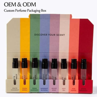 Vente en gros mixte Discord Mini testeurs de test d'huile de parfum ensemble de découverte emballage de boîte d'échantillons de parfum