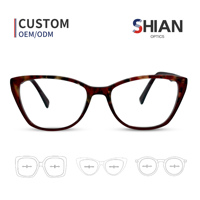 Monturas de Gafas Ópticas para Mujer, Montura Completa Redonda, Lentes de PC, Diseño Ligero para Todas las Formas de Rostro