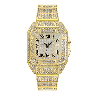 Hiphop diamanten horloge mode luxe quartz horloges roestvrij staal diamanten wijzerplaat iced out quartz horloge horloges voor heren - Product Image 4