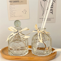 Récipient de stockage de parfum de parfum transparent vide de luxe Bouteille de diffuseur de 100ml pour le remplacement de bricolage