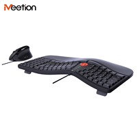 Clavier et souris ergonomiques filaires Meetion Director Mini pour ordinateur portable, claviers