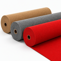 Polyester-Ausstellungsteppichrolle Nadelfilz Fusselfrei Langlebige Maßgefertigte Matte für Messestände