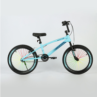 Vélo de course BMX à une vitesse, frein V, cadre en acier, roues de 20 pouces, léger et durable pour les entraînements