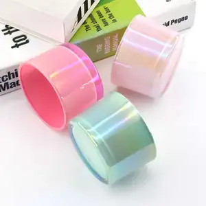 Wholesale Iridescent Holographic Small Tealight 0.9oz 35ml 510ml 17oz Coloured Glass Candle Jars